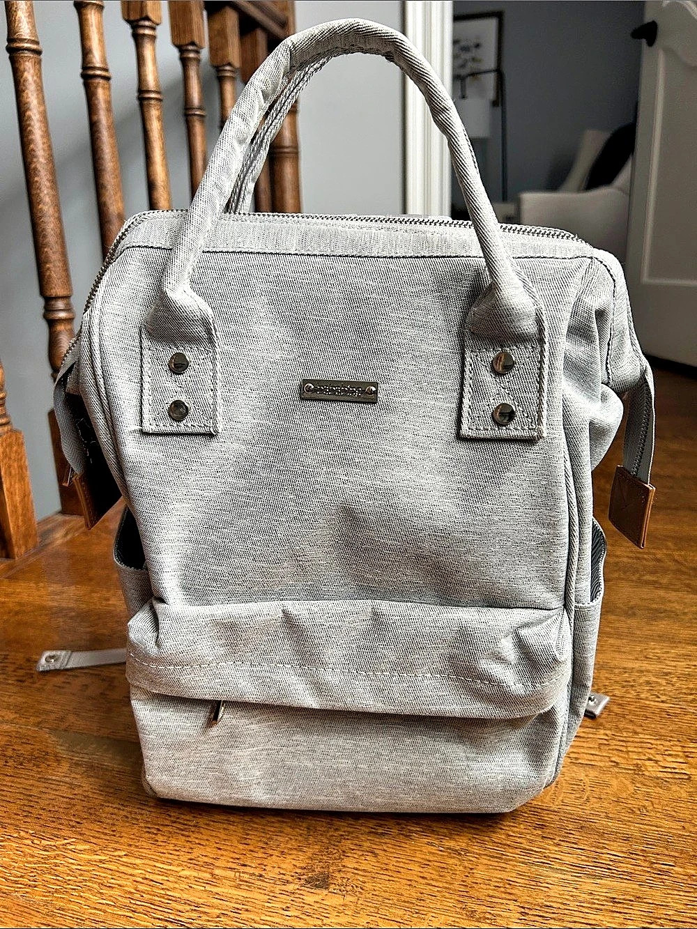 Bababing Gray diaper backpack